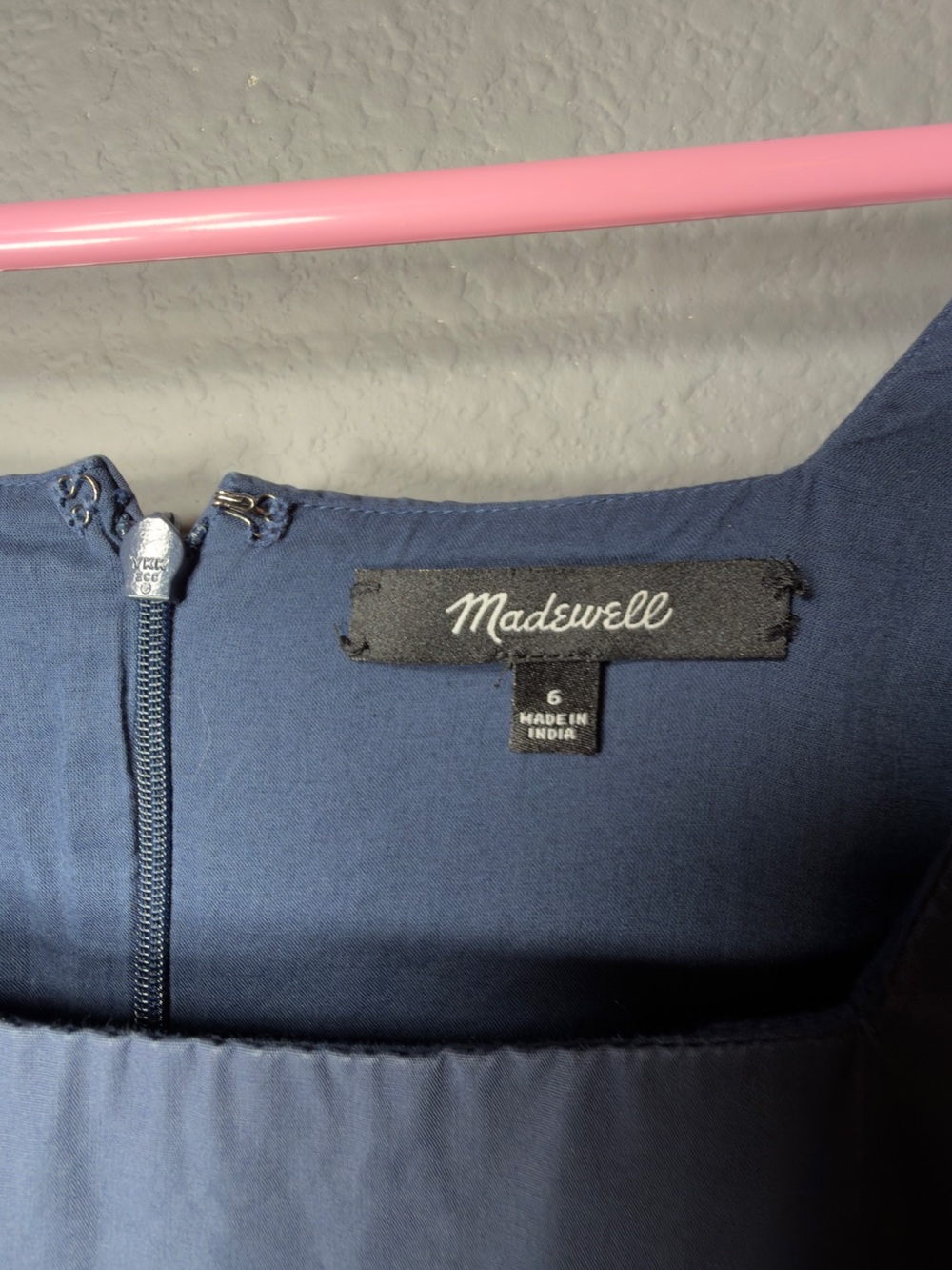 Madewell Dusty Blue Tiered Square-Neck Tunic - Picture 2 of 6